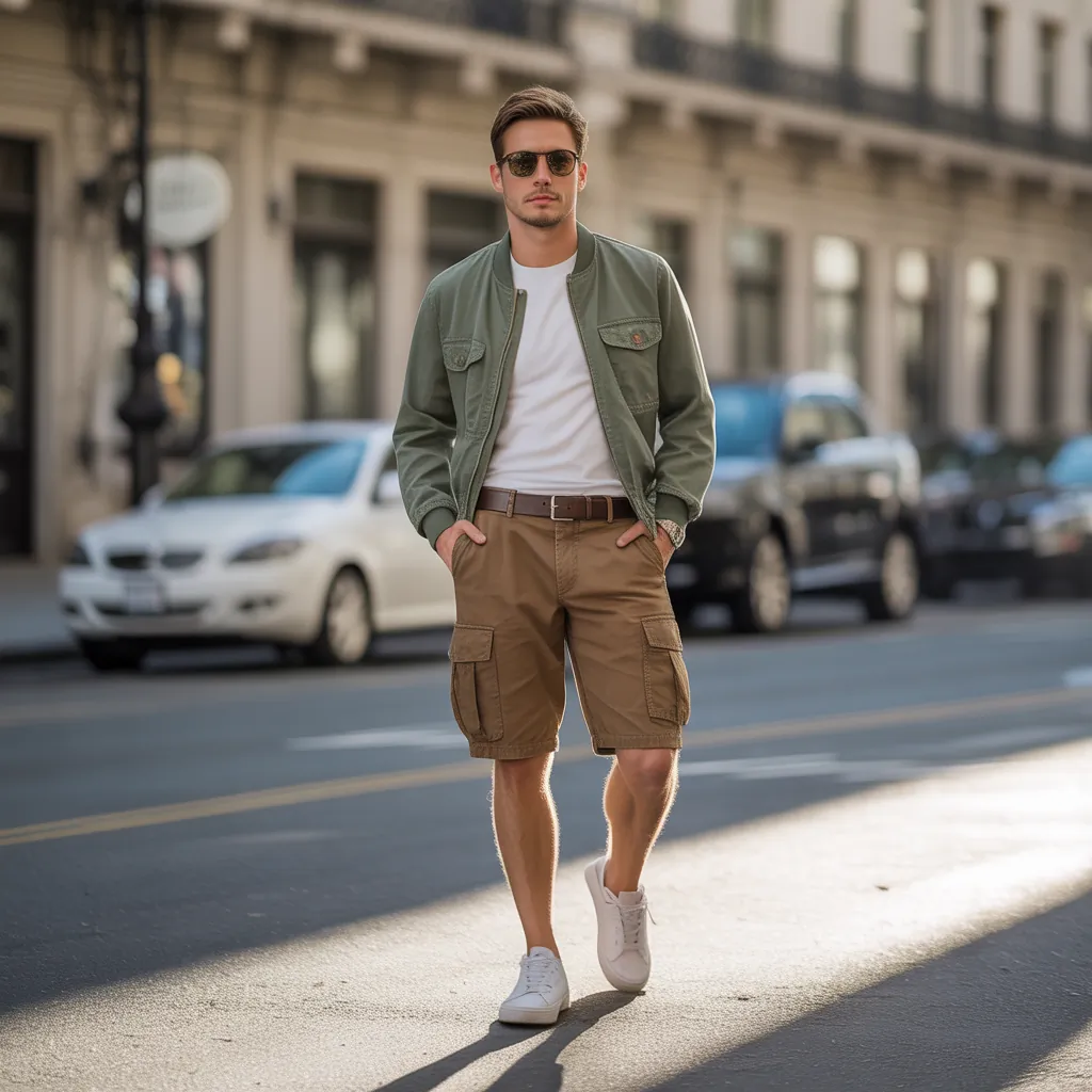cargo shorts outfit combinations for men