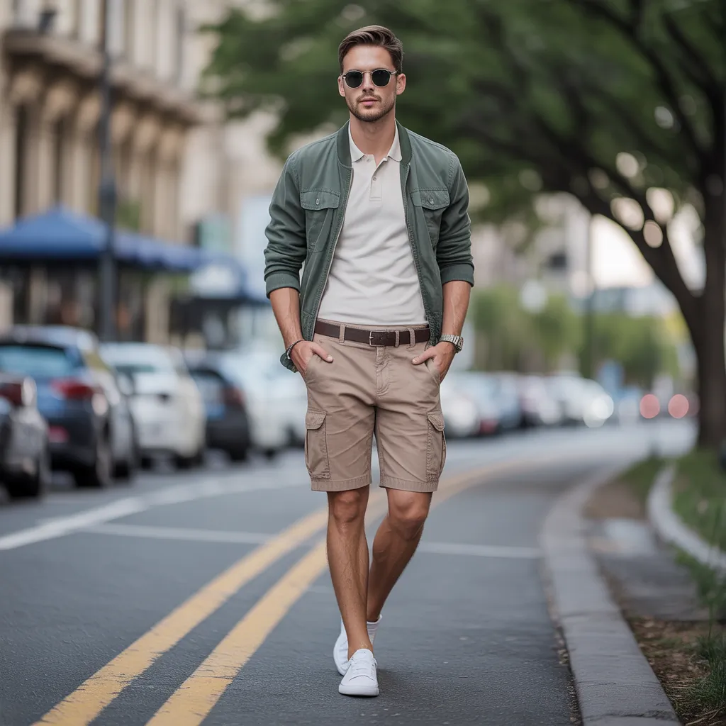 cargo shorts outfit combinations for men