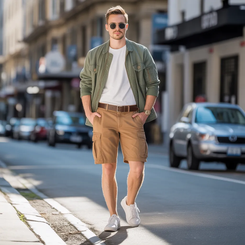 cargo shorts outfit combinations for men