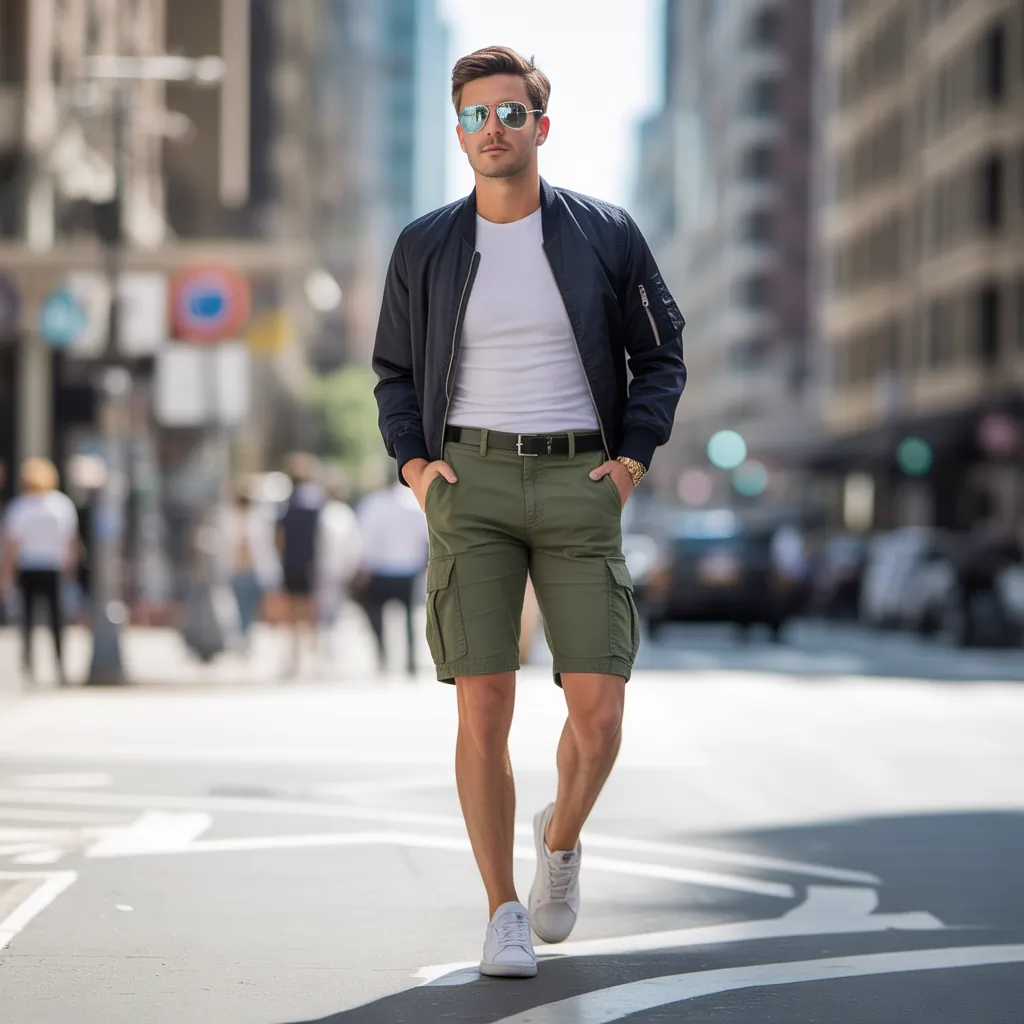 cargo shorts outfit combinations for men