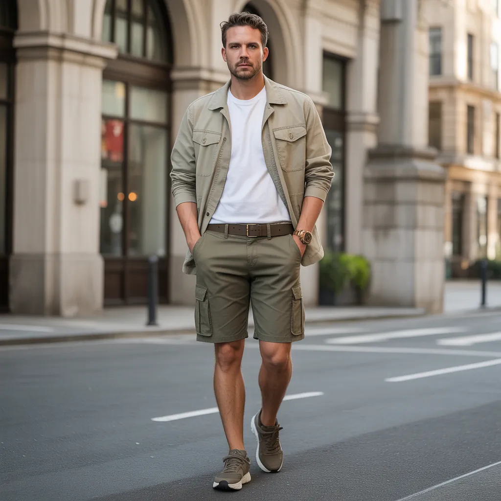 cargo shorts outfit combinations for men