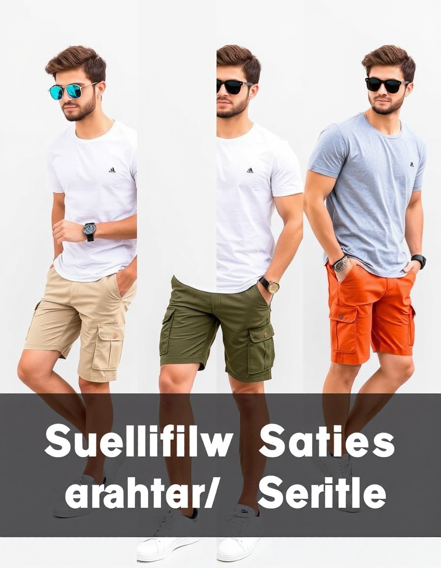 cargo shorts outfit combinations for men