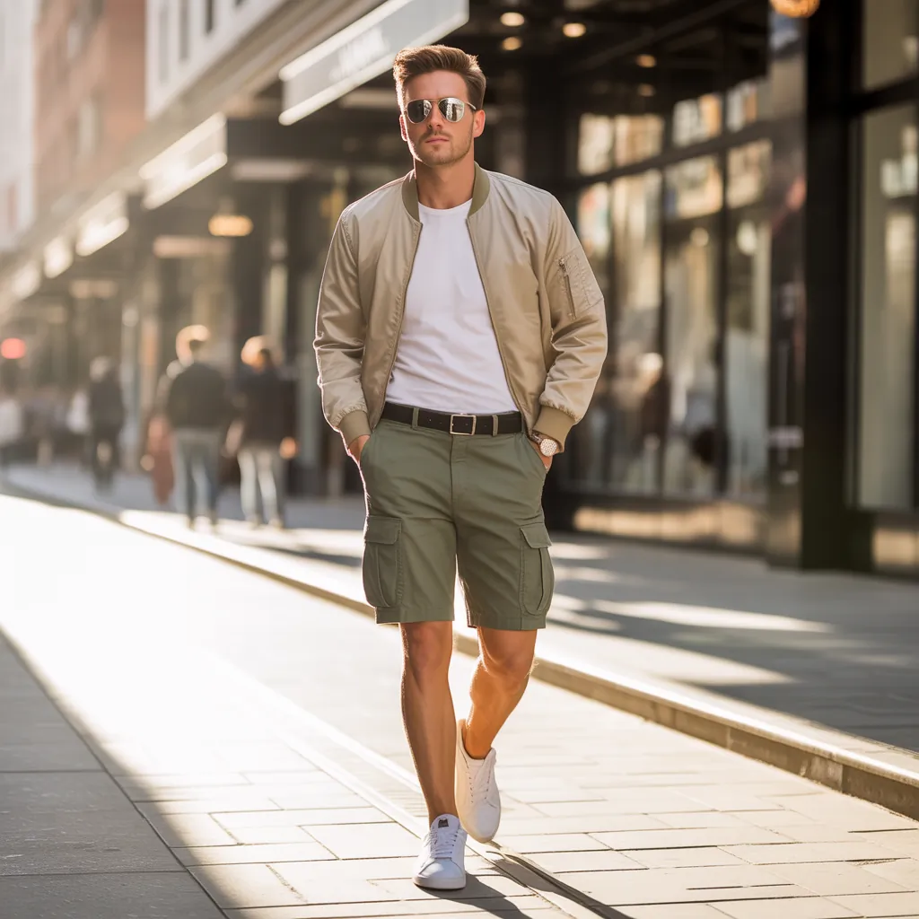 cargo shorts outfit combinations for men