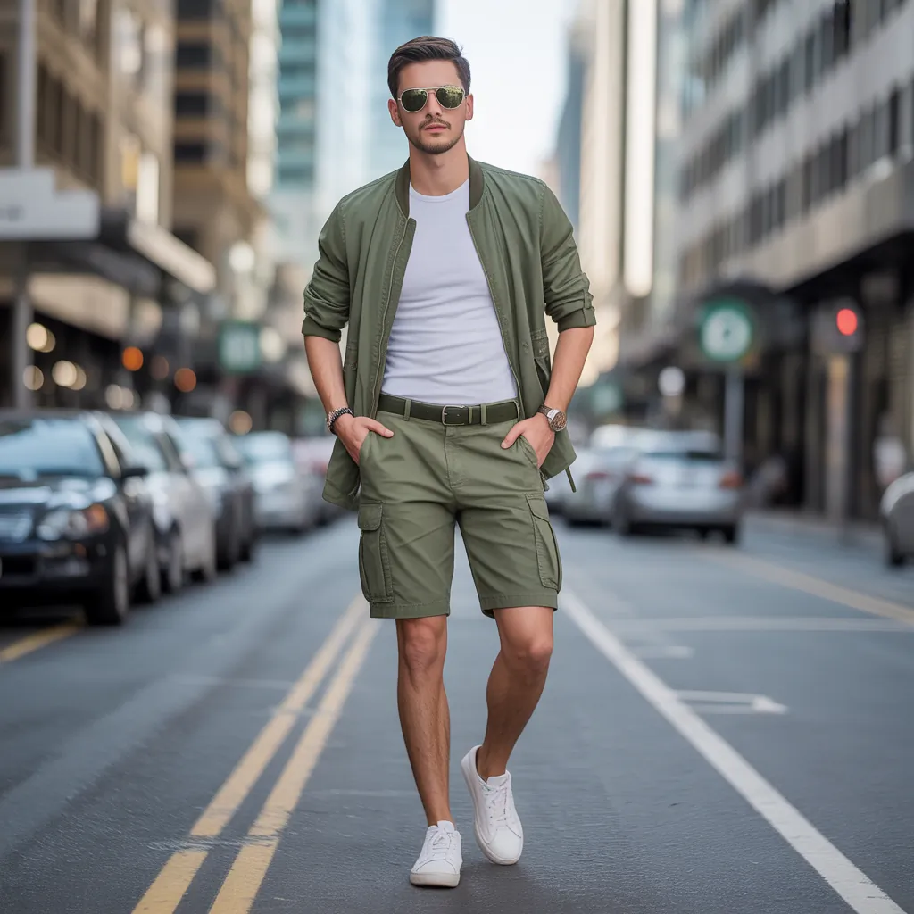 cargo shorts outfit combinations for men