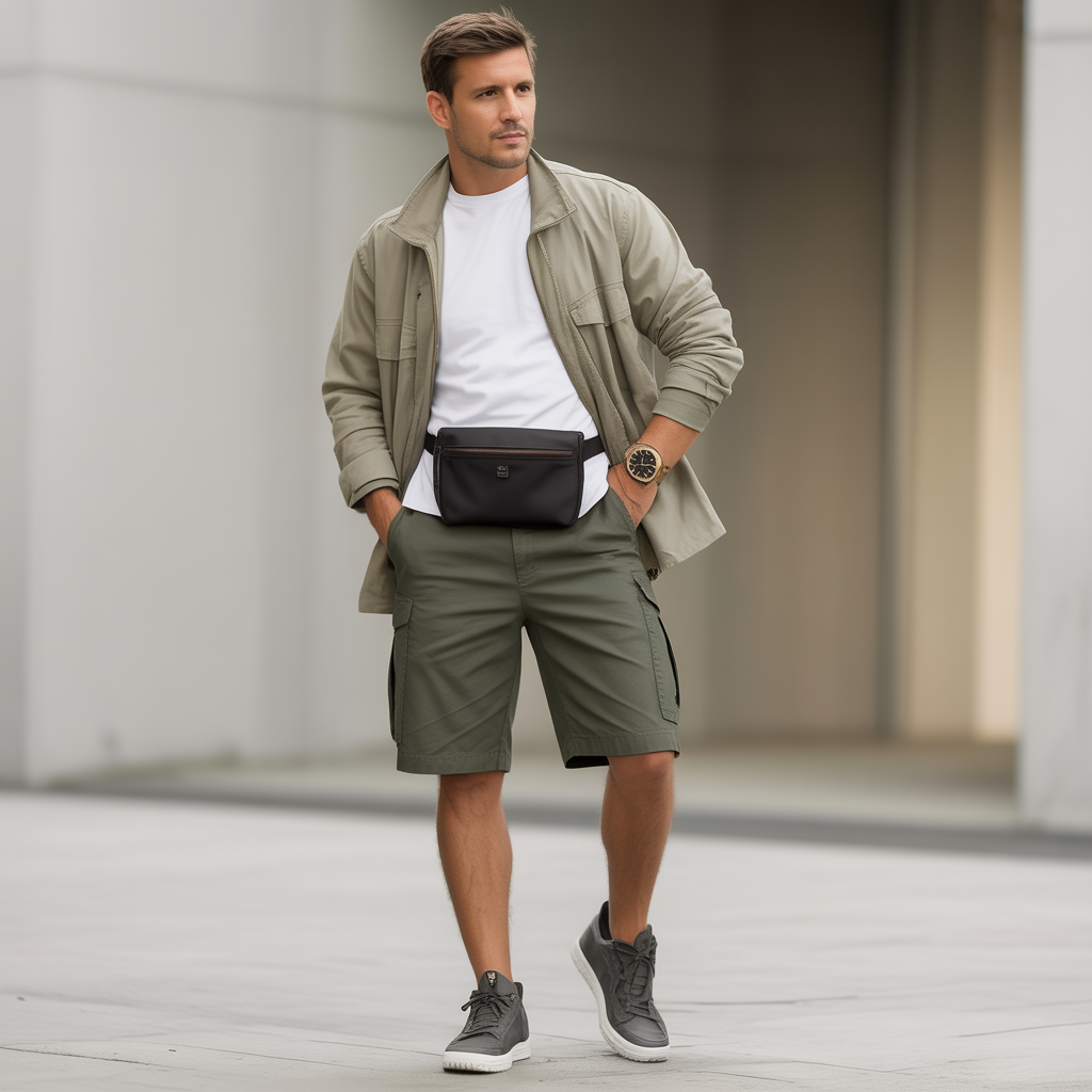 cargo shorts outfit combinations for men