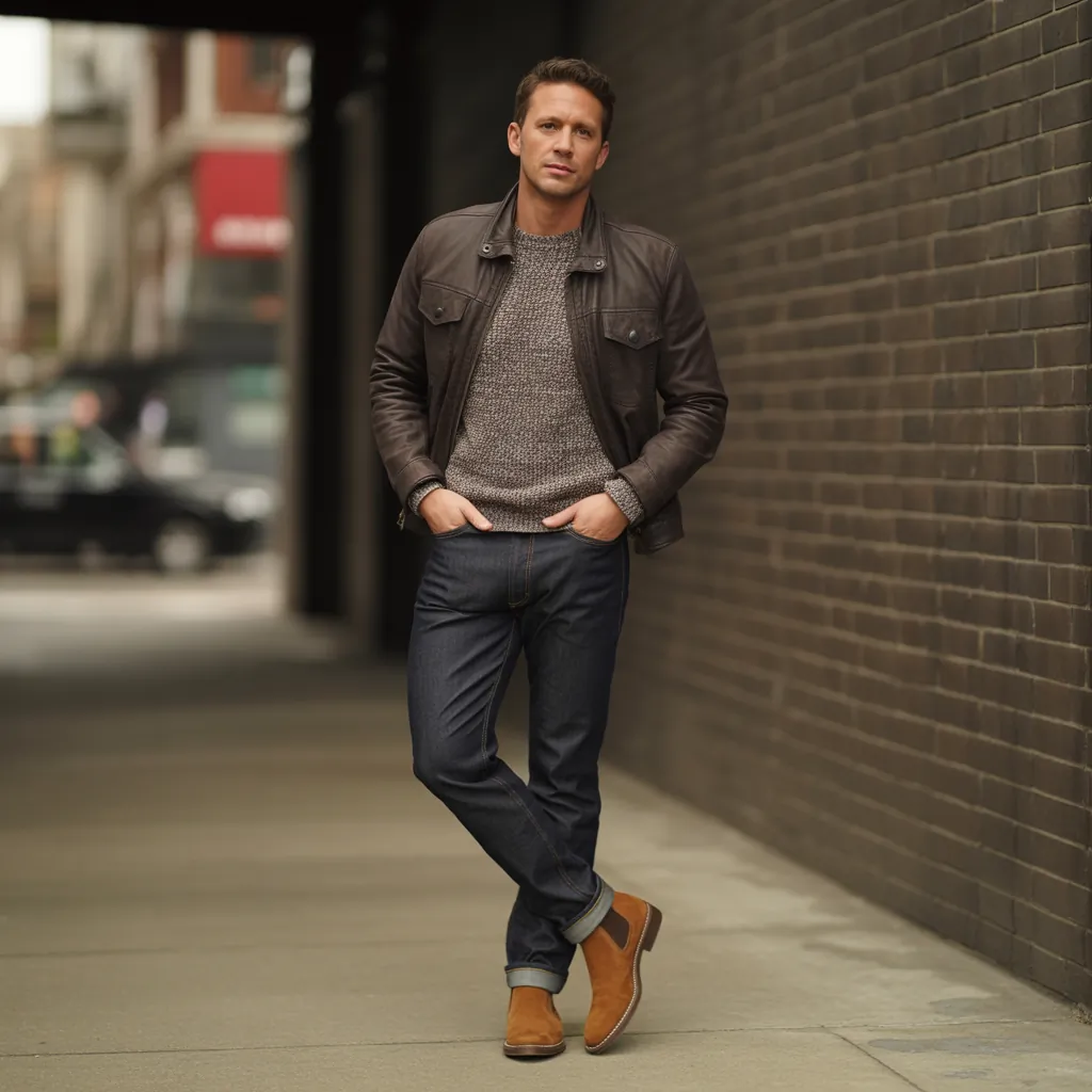 casual mens boot outfits