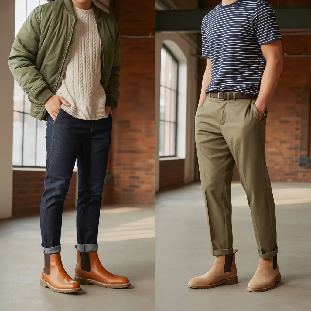 casual mens boot outfits