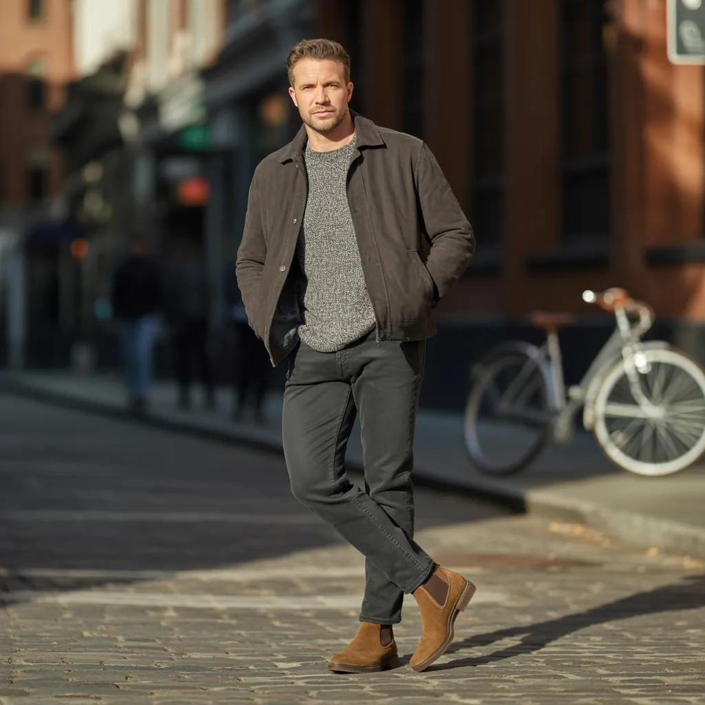 casual mens boot outfits