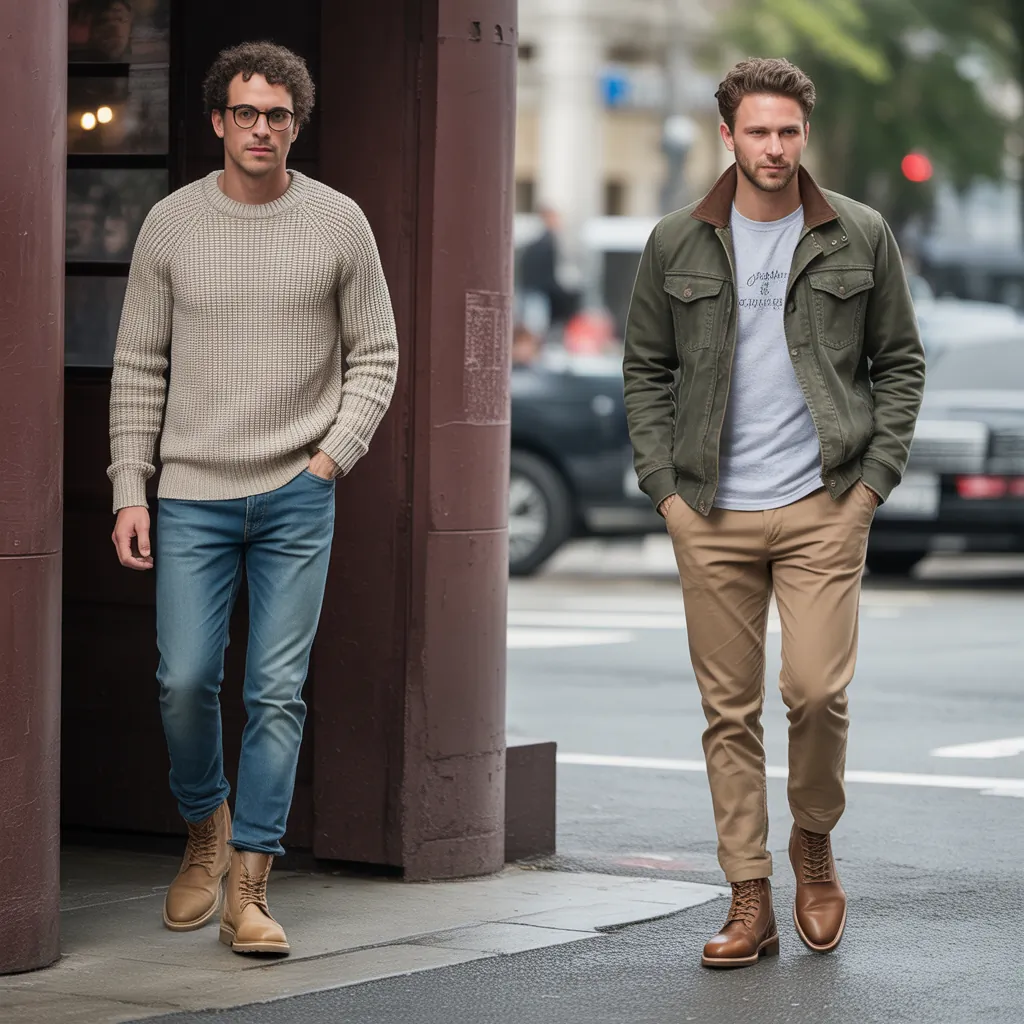 casual mens boot outfits
