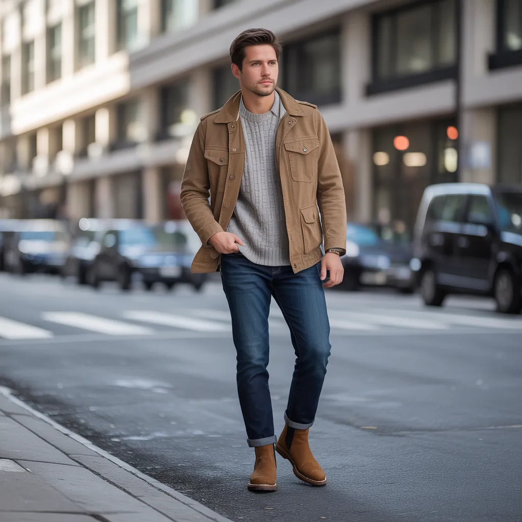 casual mens boot outfits