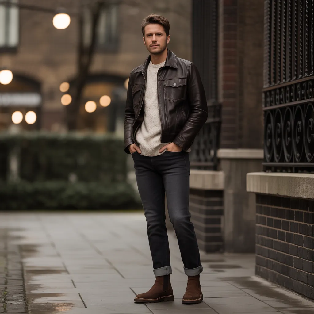 casual mens boot outfits