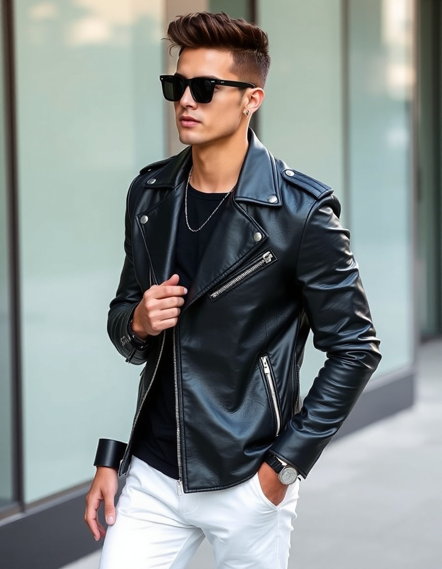 cool white pants outfit men