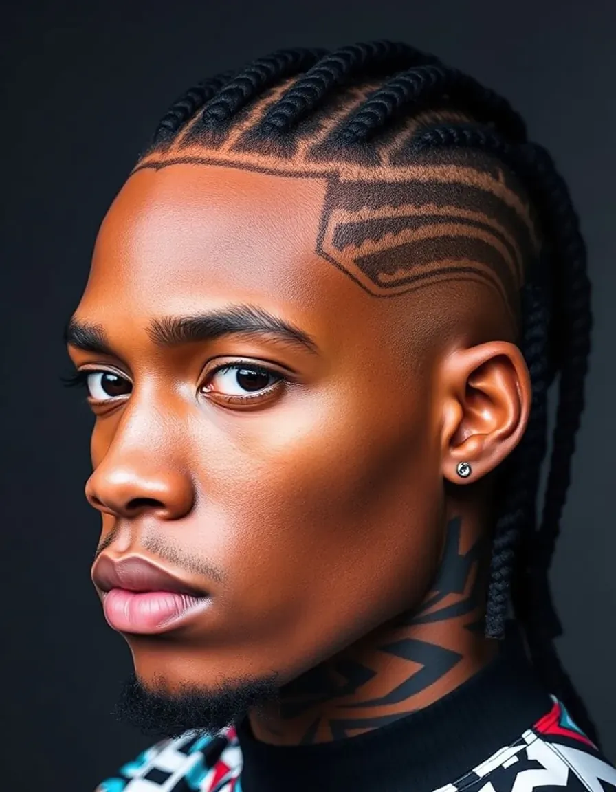 creative cornrow ideas for men