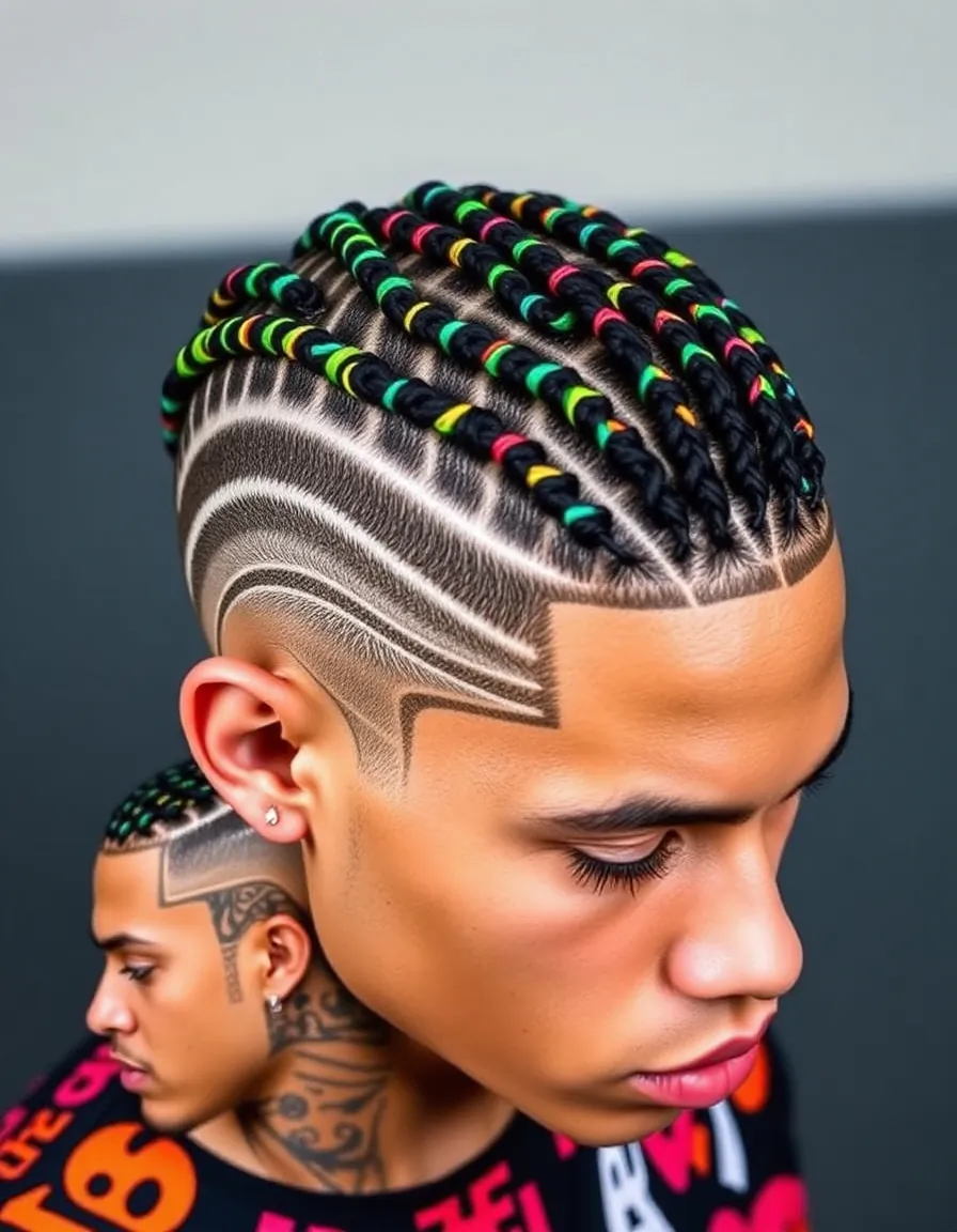 creative cornrow ideas for men