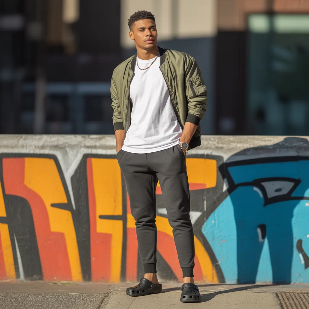 crocs outfit ideas for men