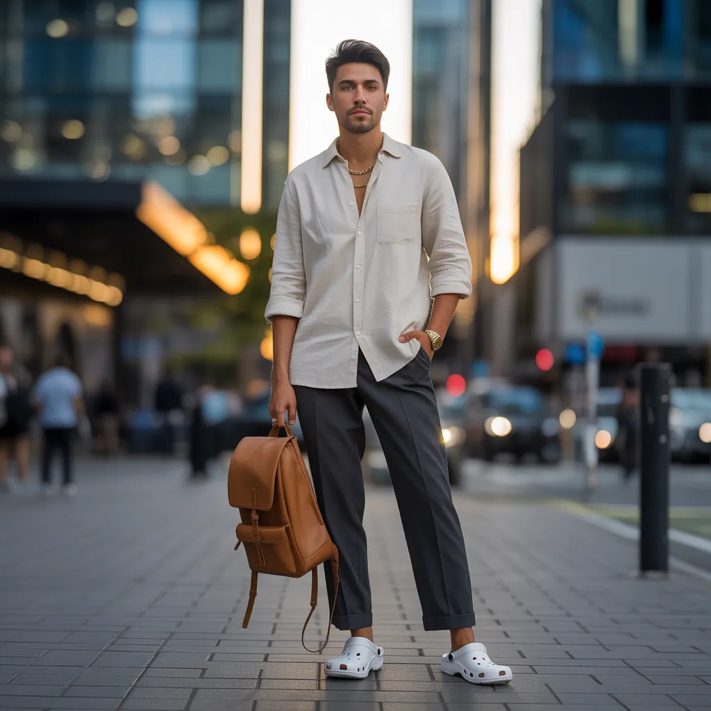 crocs outfit ideas for men