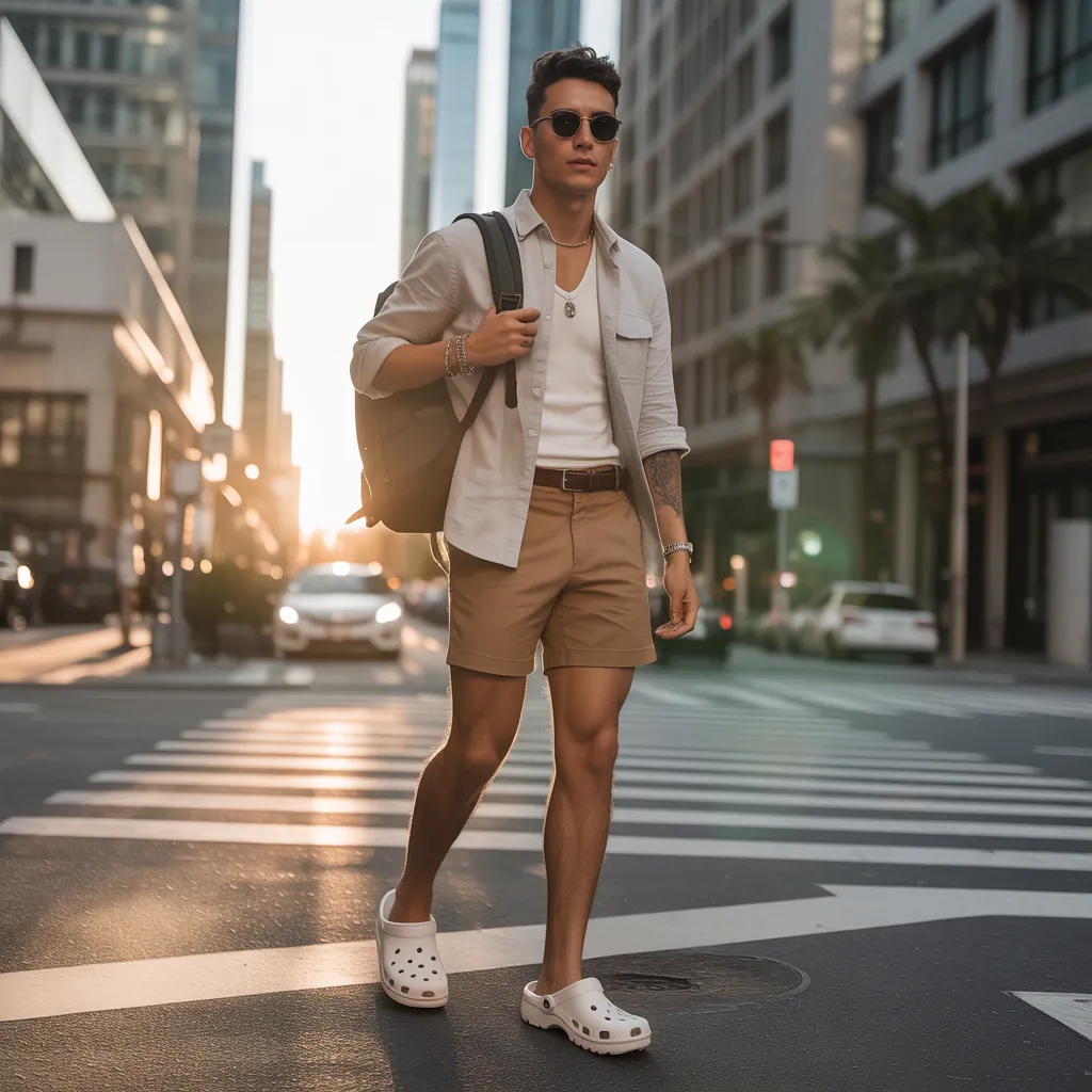 crocs outfit ideas for men