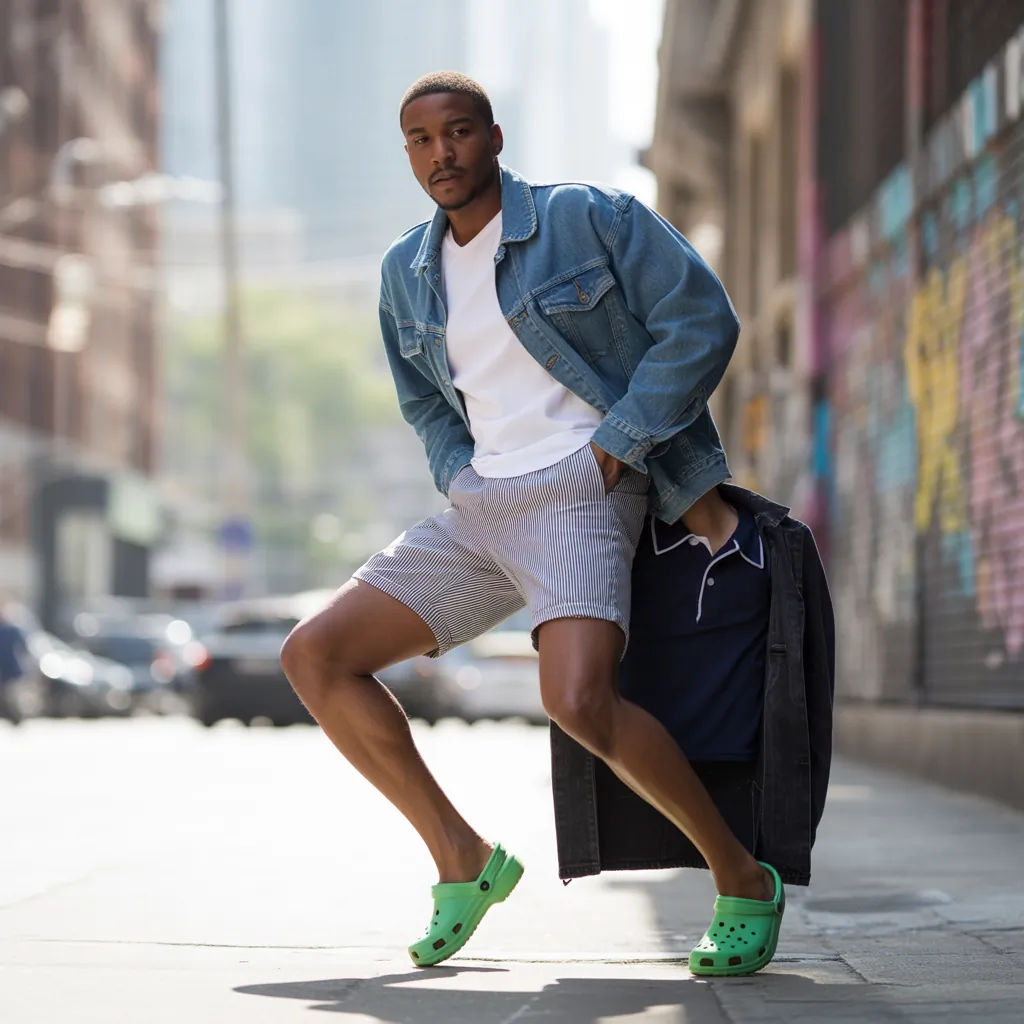 crocs outfit ideas for men