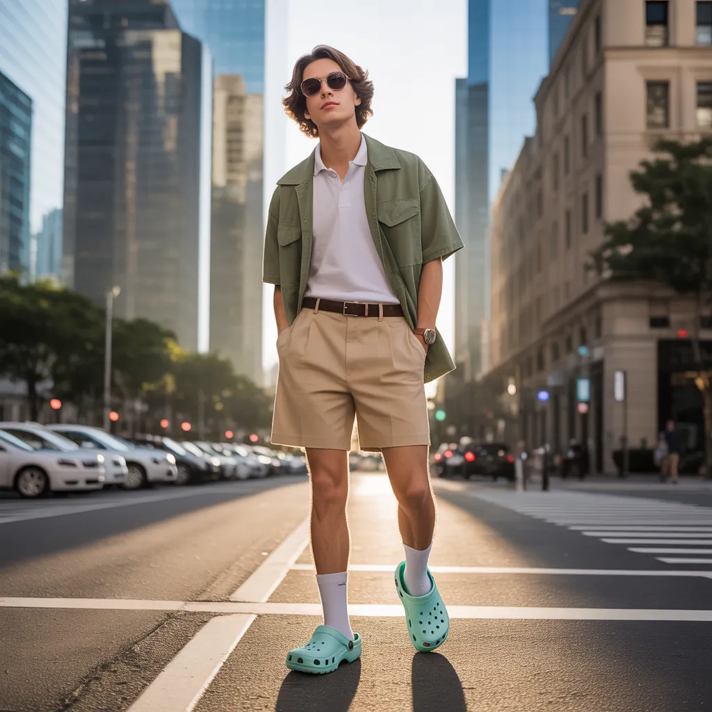crocs outfit ideas for men