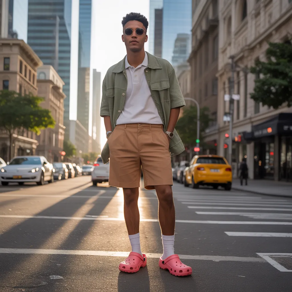 crocs outfit ideas for men