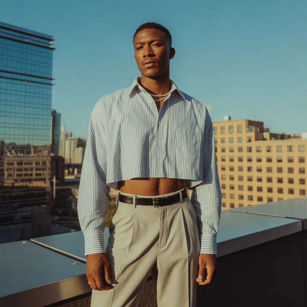 cropped shirt outfit