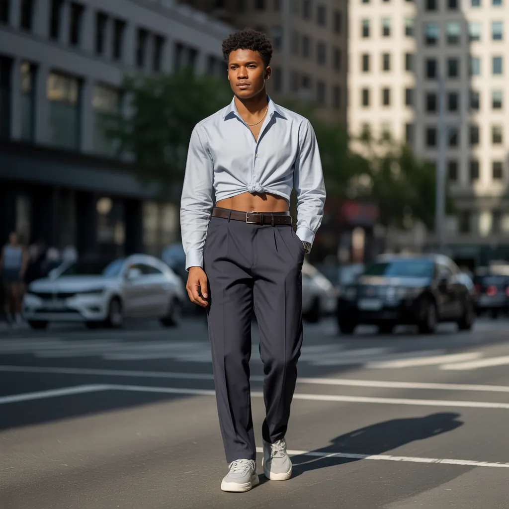 cropped shirt outfit