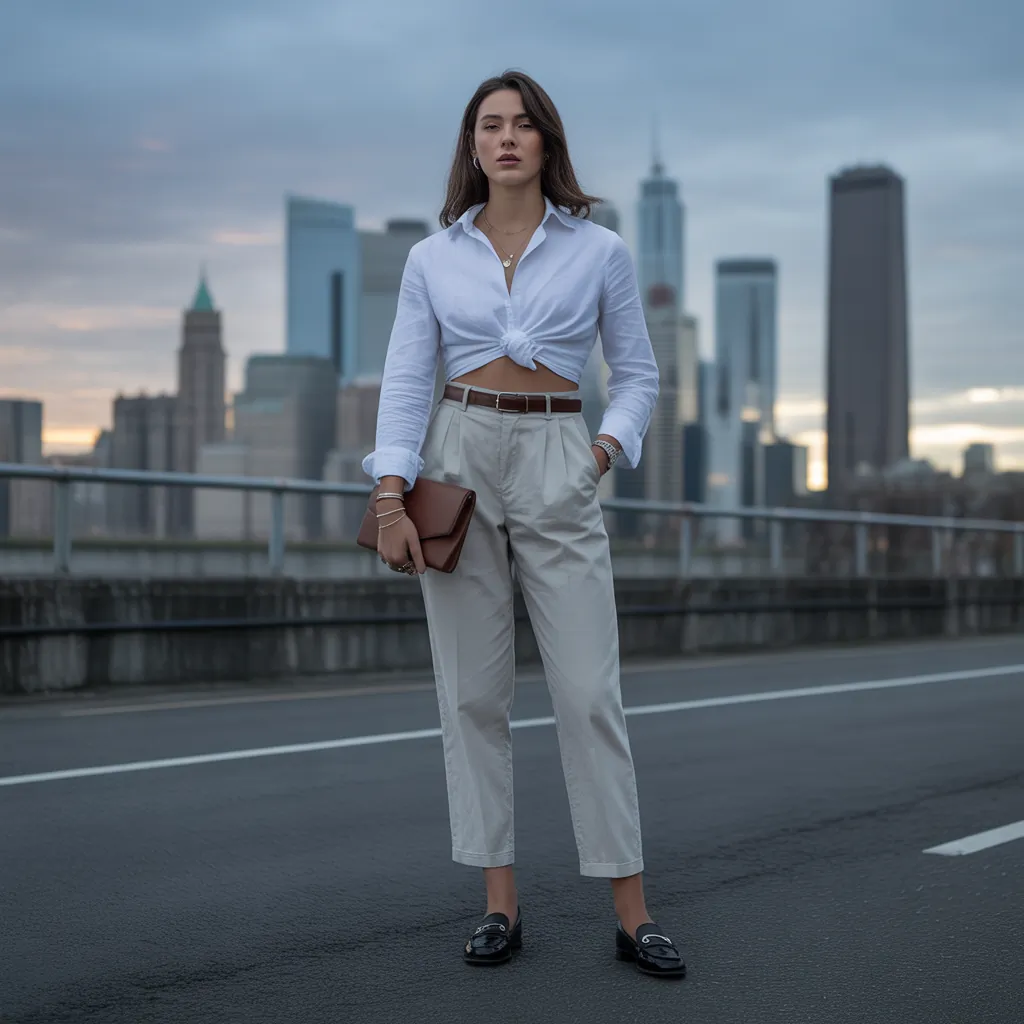 cropped shirt outfit