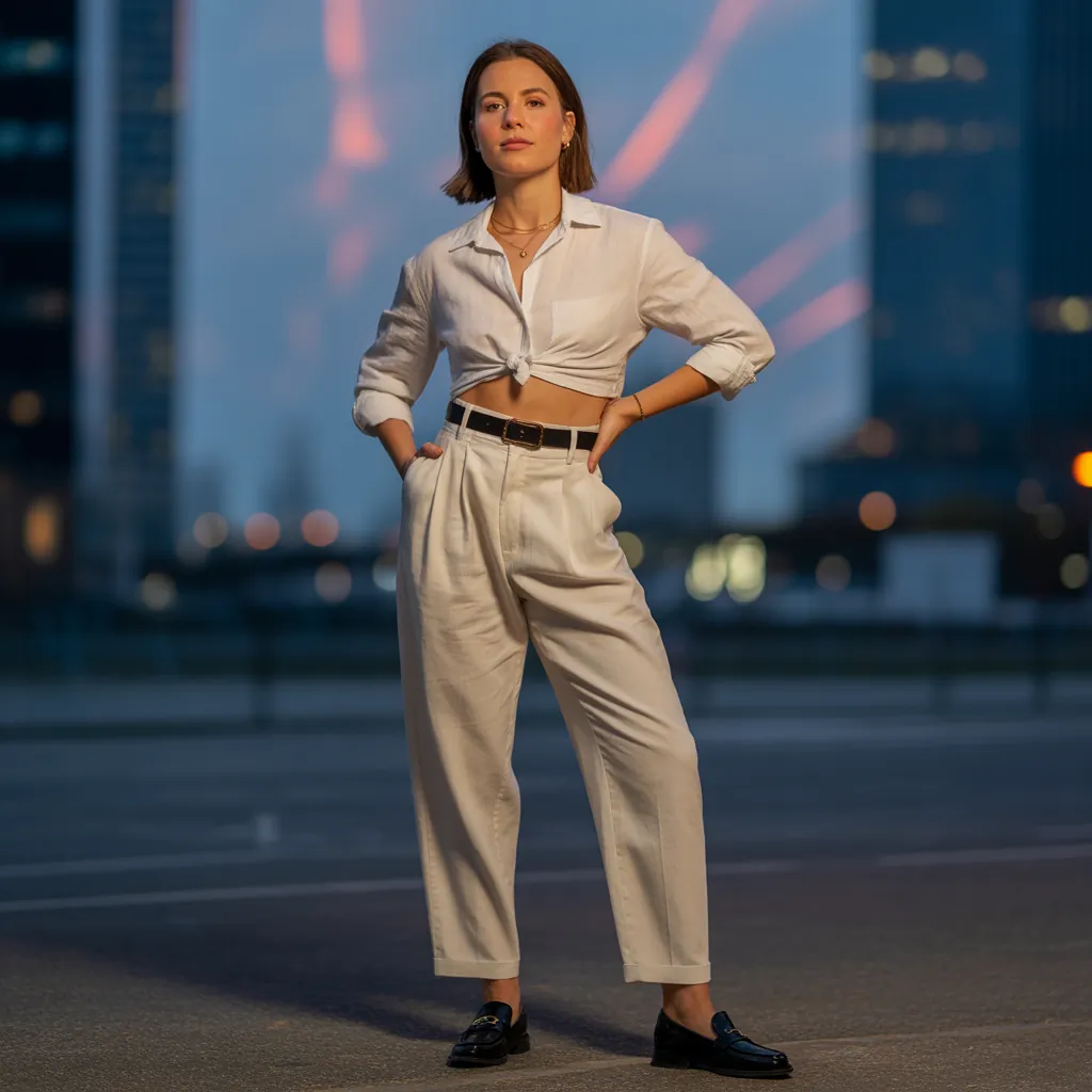 cropped shirt outfit