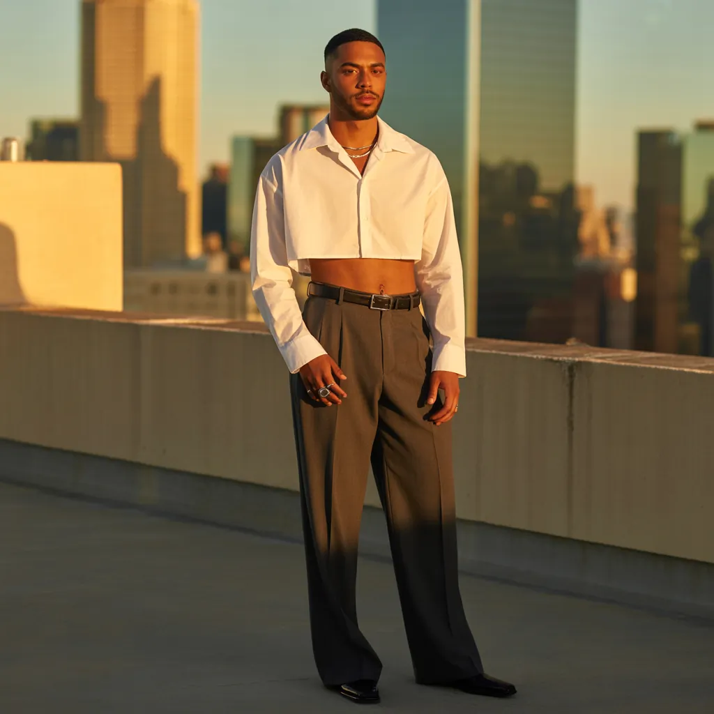 cropped shirt outfit