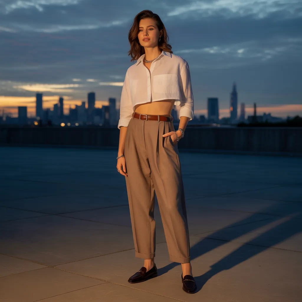 cropped shirt outfit