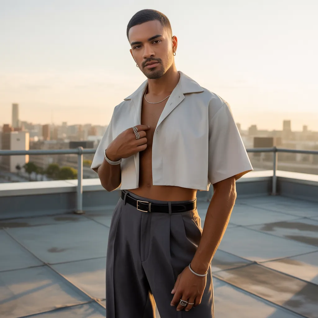 cropped shirt outfit