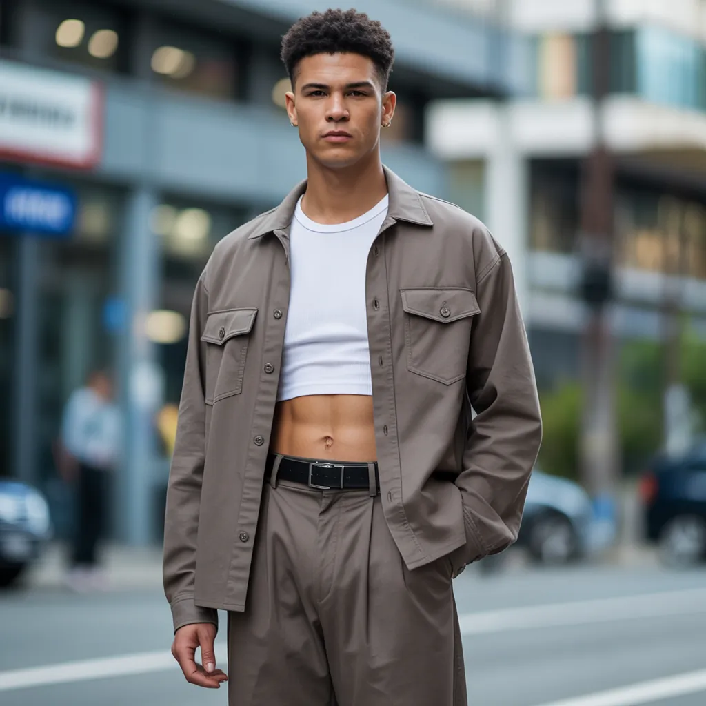 cropped shirt outfit