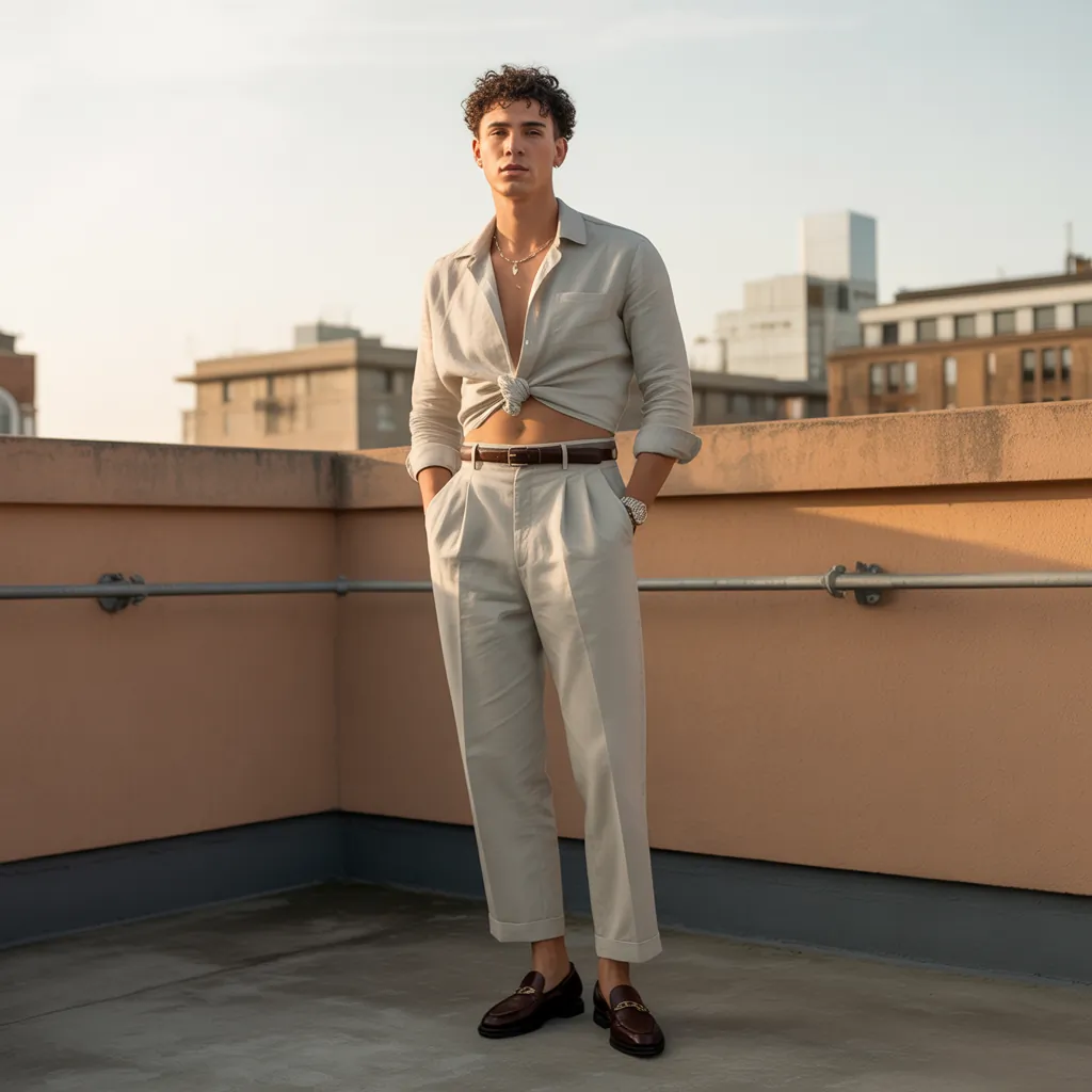 cropped shirt outfit