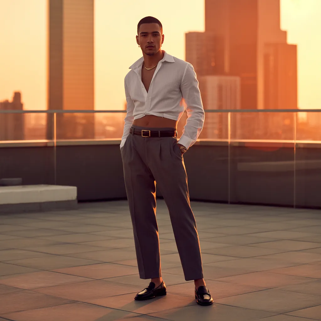 cropped shirt outfit