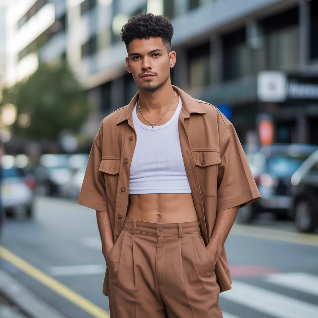 cropped shirt outfit