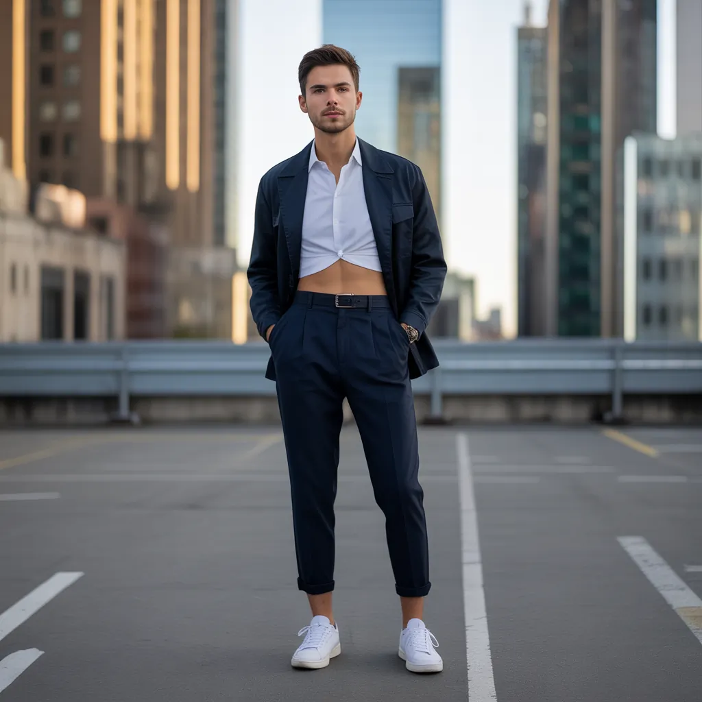 cropped shirt outfit