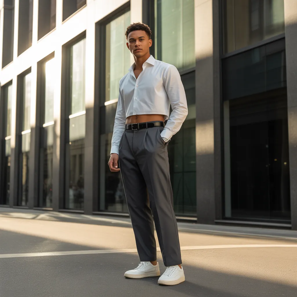 cropped shirt outfit