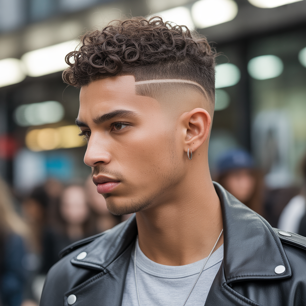 curly fade haircut