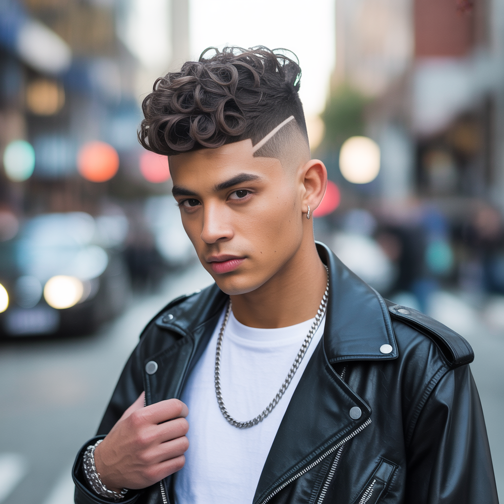 curly fade haircut