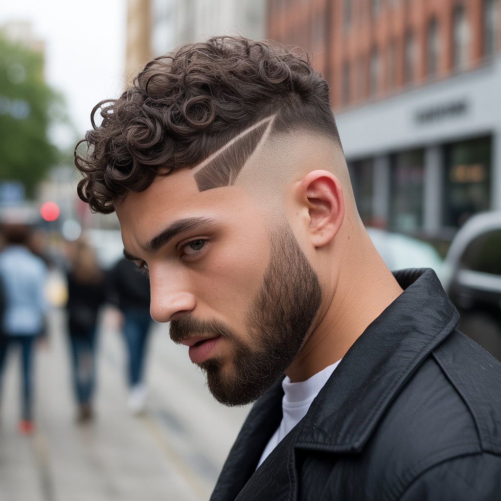 curly fade haircut