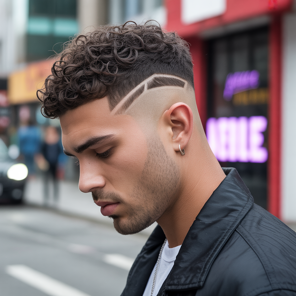 curly fade haircut