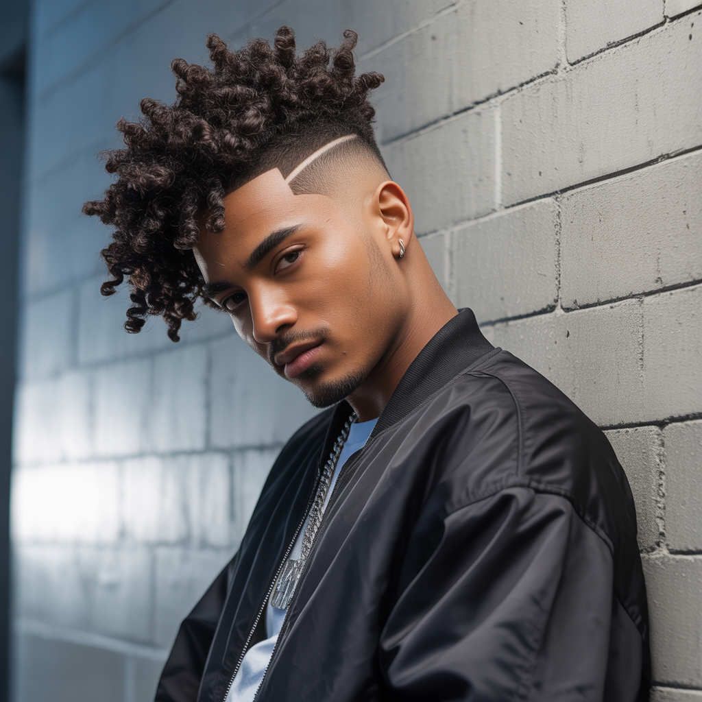 curly fade haircut