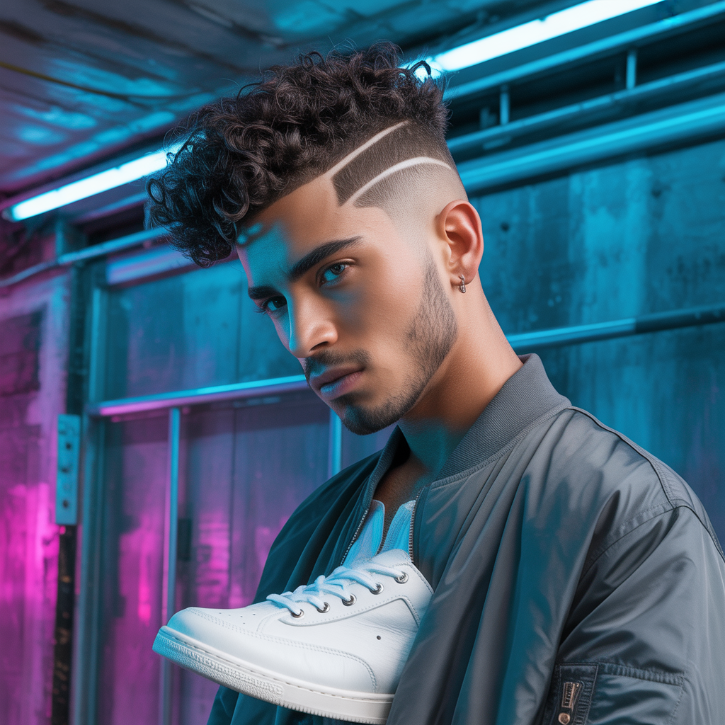 curly fade haircut