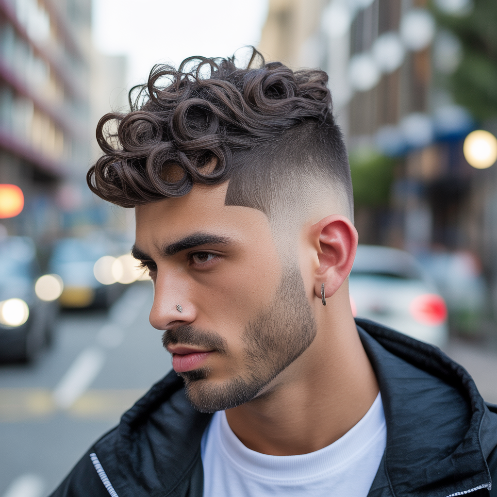 curly fade haircut