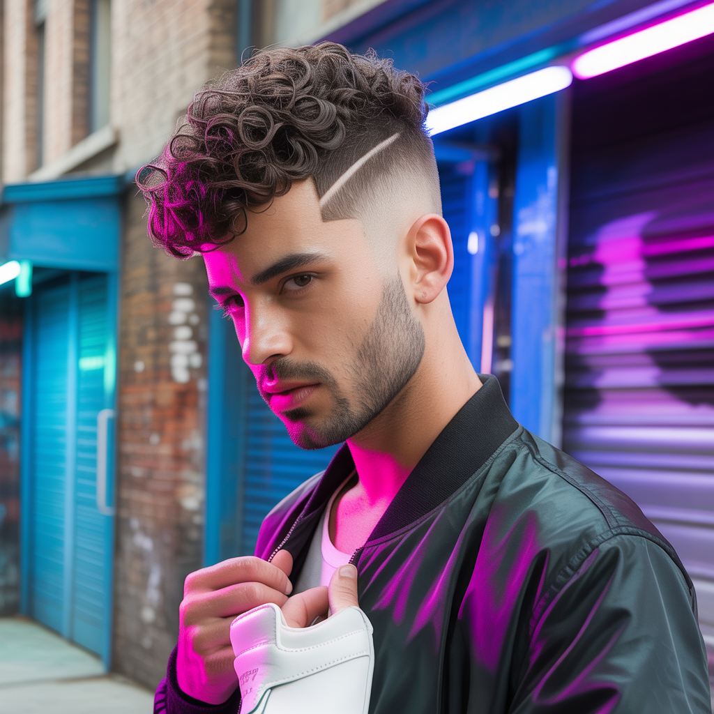 curly fade haircut