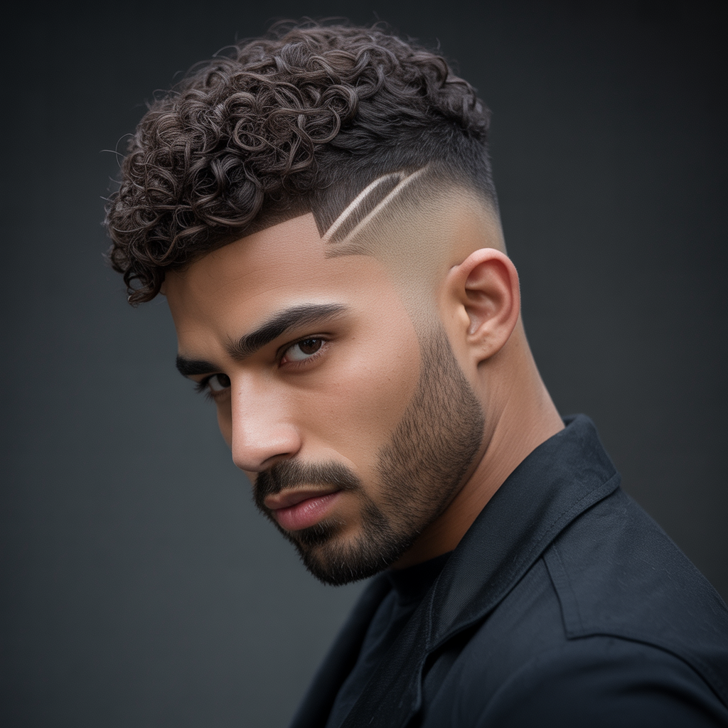 curly fade haircut