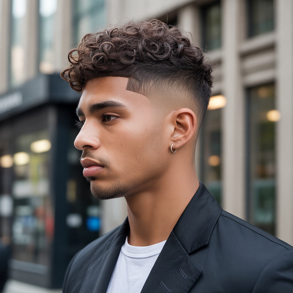 curly fade haircut