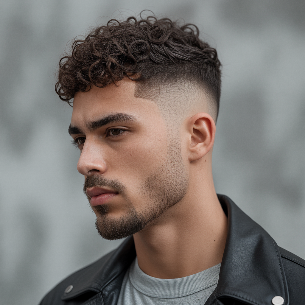 curly fade haircut