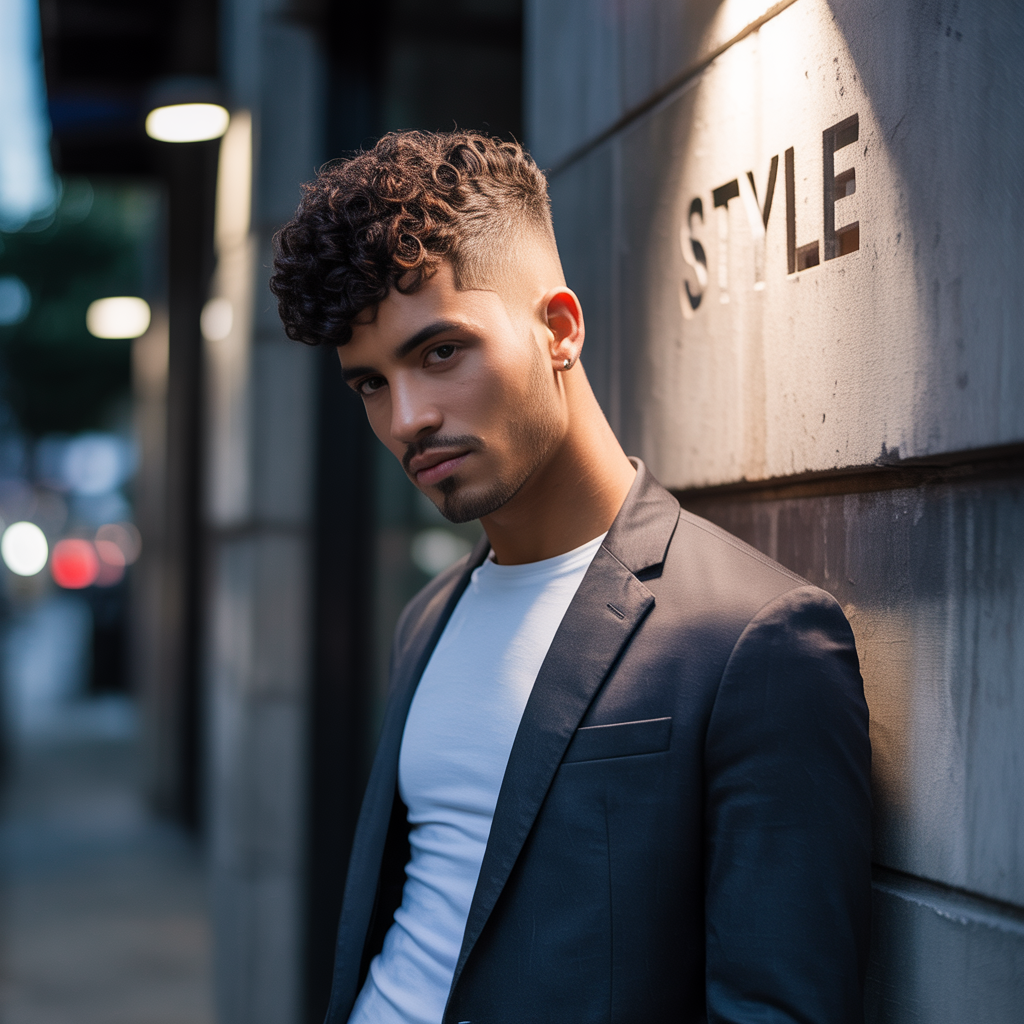 curly fade haircut