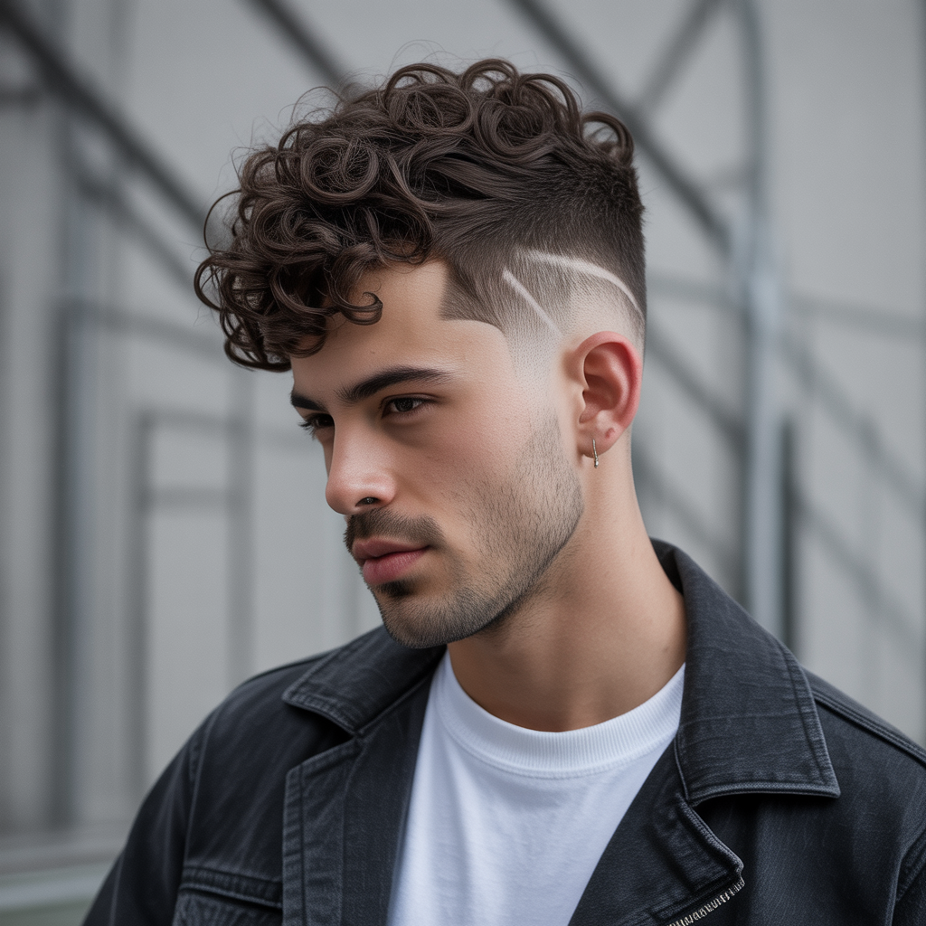 curly fade haircut
